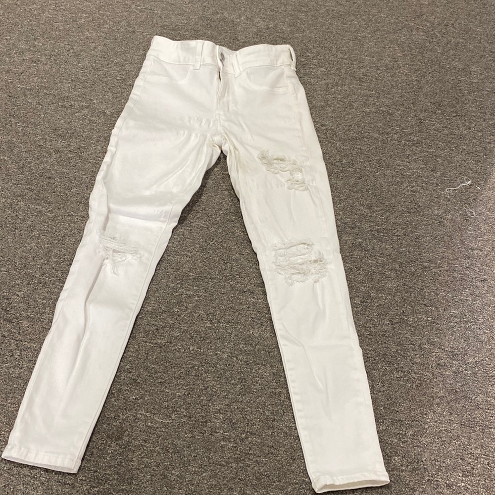 American Eagle next level stretch hi-rise jegging with rips